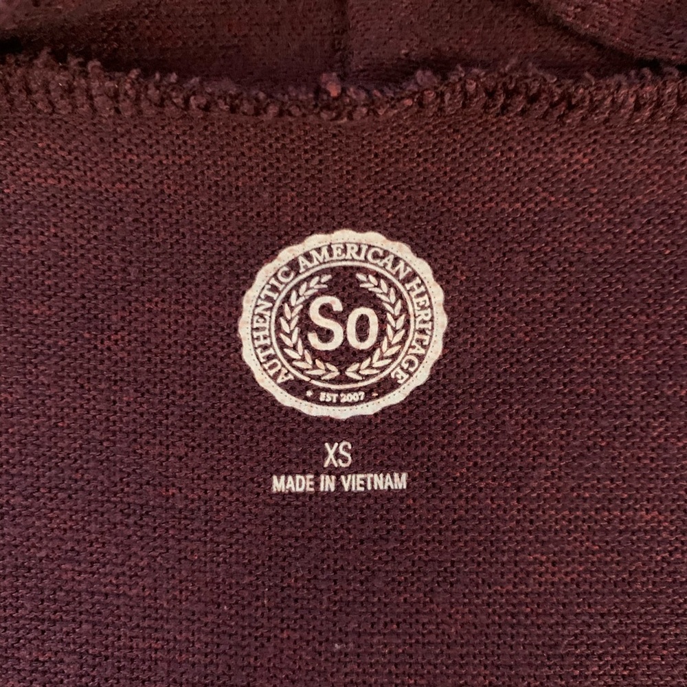 SO X-Small Maroon/Purple Cardigan - Picture 3 of 4